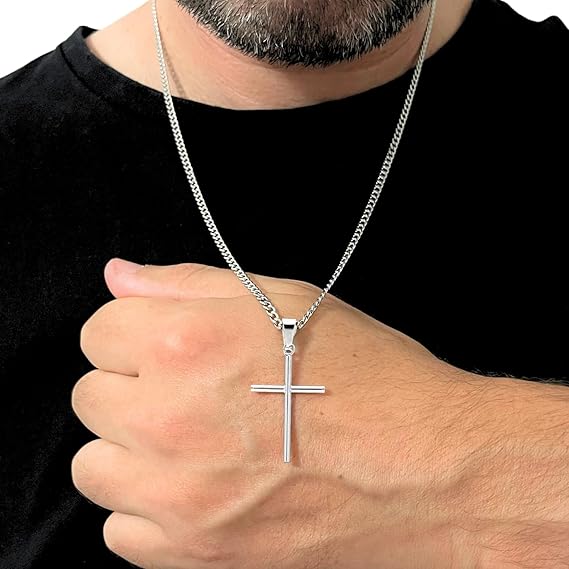Colar cruz clássico masculino - Meu Pai com cartão dedicatória
