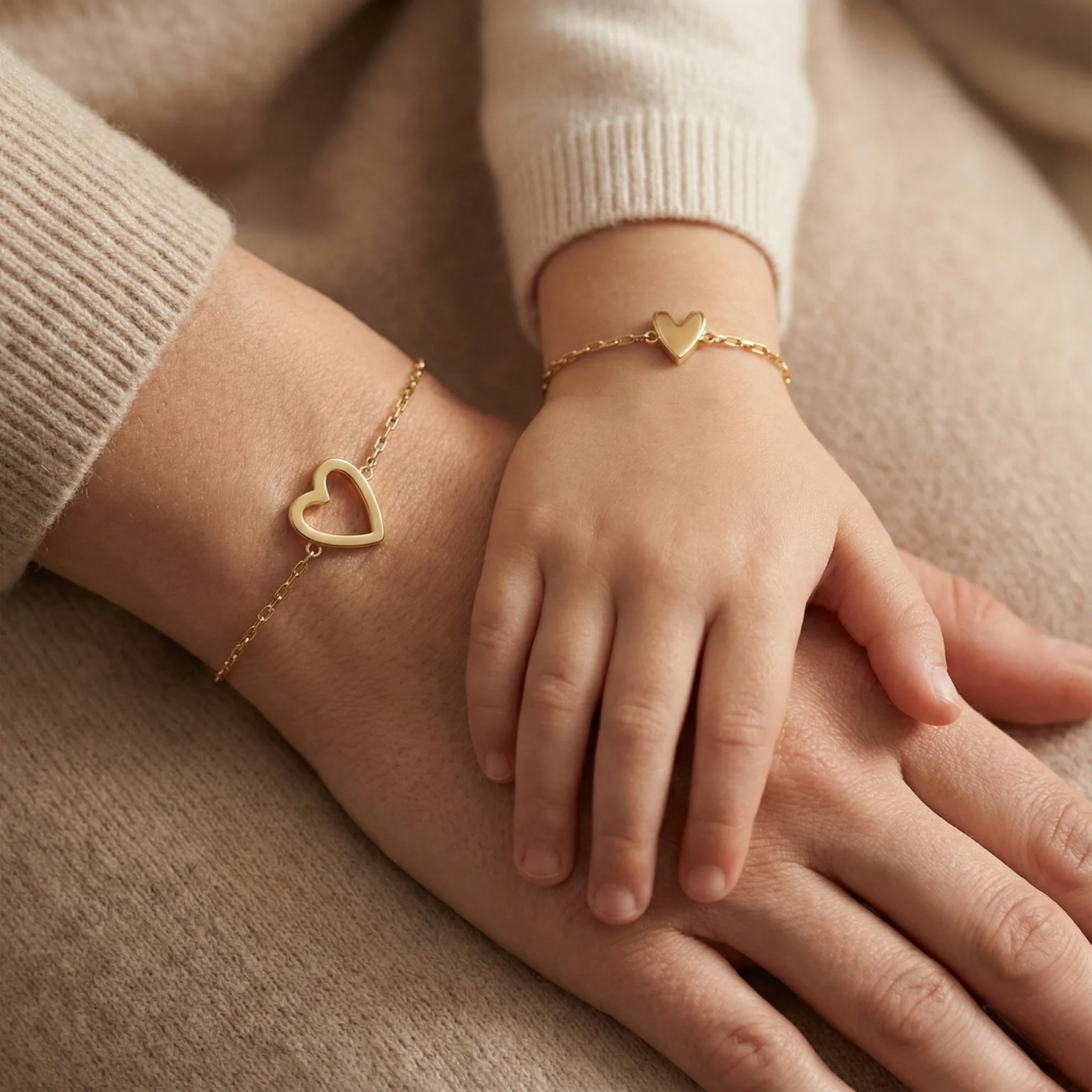 Pulseiras Amor Eterno – Mãe & Filha com caixa presenteável de brinde