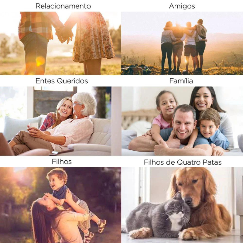 Colar Personalizado com Foto + caixa para presente de brinde