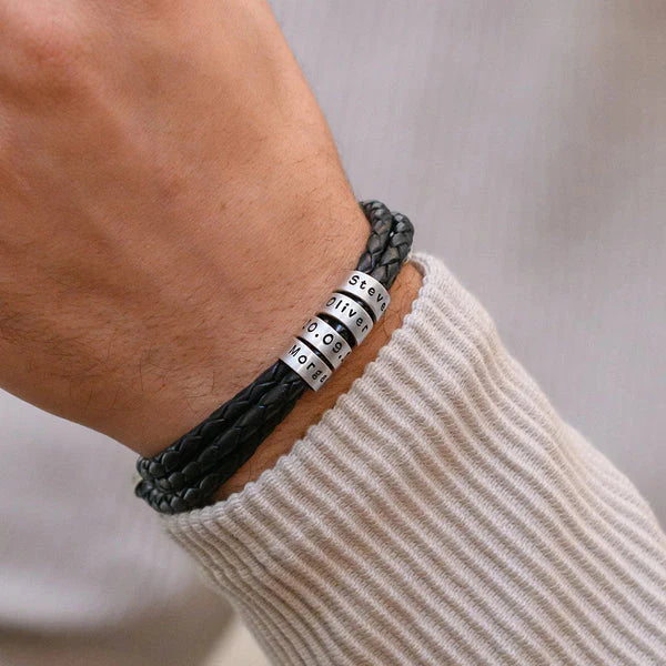 Pulseira masculina - Eterno Pai com nomes personalizados