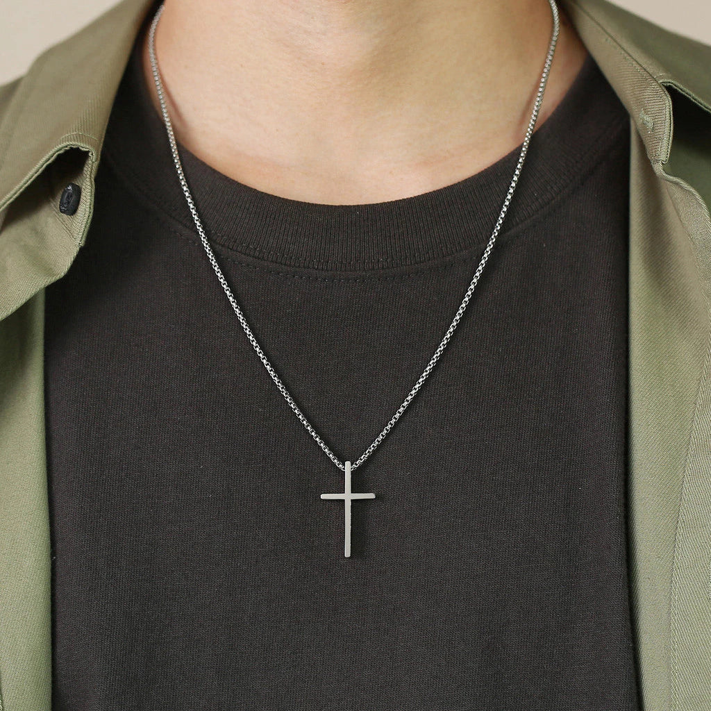 Colar cruz clássico masculino - Meu Pai com cartão dedicatória
