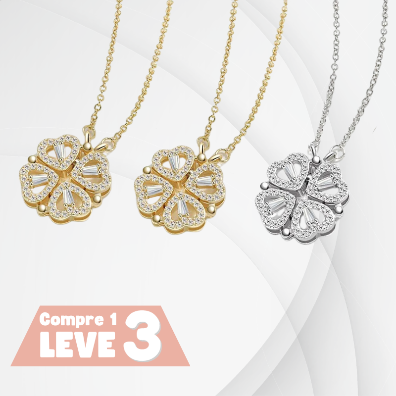 Compra 1 leve 3 - Colar Trevo de Coração