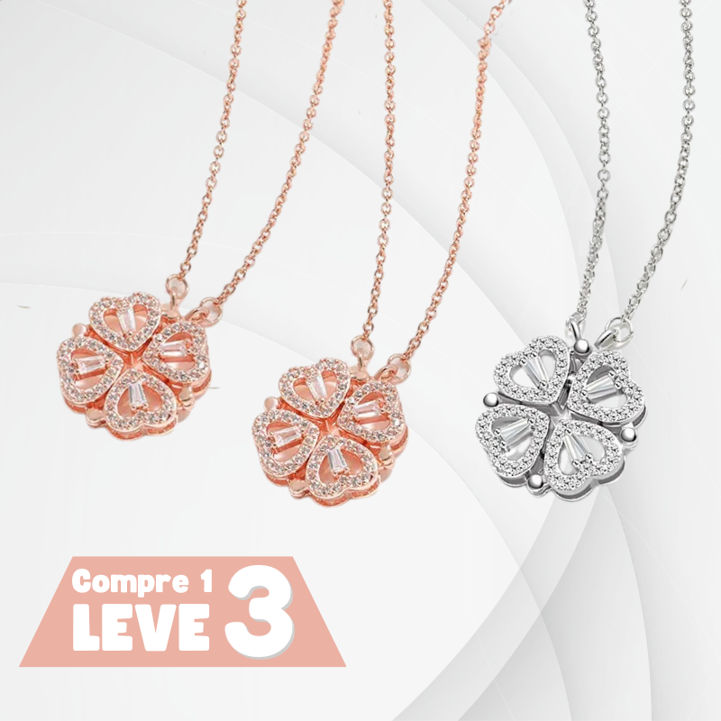 Compra 1 leve 3 - Colar Trevo de Coração