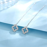 Brincos feminino Trevo de Quatro folhas em Prata Esterlina