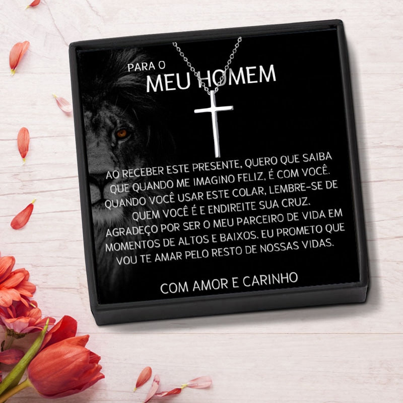 Colar Cruz Masculino - Meu Homem