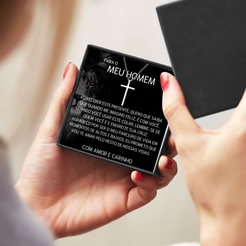 Colar Cruz Masculino - Meu Homem