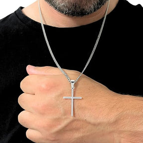 Colar cruz clássico masculino - Meu Pai com cartão dedicatória