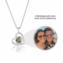 Colar Personalizado com Foto + caixa para presente de brinde