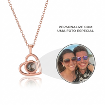 Colar Personalizado com Foto + caixa para presente de brinde